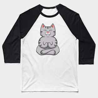 Yoga Cat Meditating Zen Cat Baseball T-Shirt